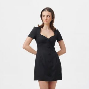 NaNa’s Black Button-Front Mini Dress